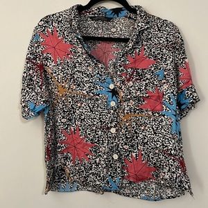 Zara women boxy pattern top